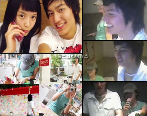 Kang Min Kyung and Lee Min Ho in high-school days